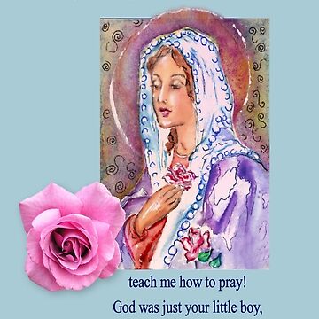 catholic prayer lovely lady dressed in blue Lovely Lady Dressed in Blue Catholic Prayer Holy Card Pack of 50 main image 0