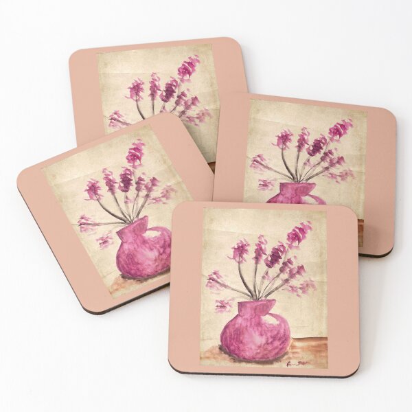 Item preview, Antique misty mauve mountain flowers designed and sold by ArtistRebeccaLS.