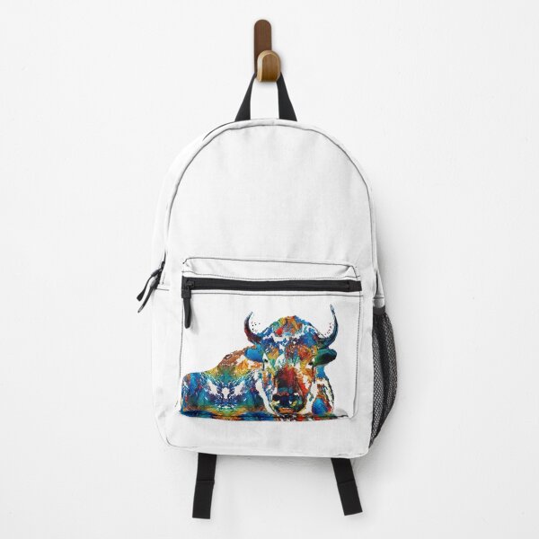 Item preview, Colorful Animal Art Sacred Buffalo 2 designed and sold by Sharon Cummings Art.