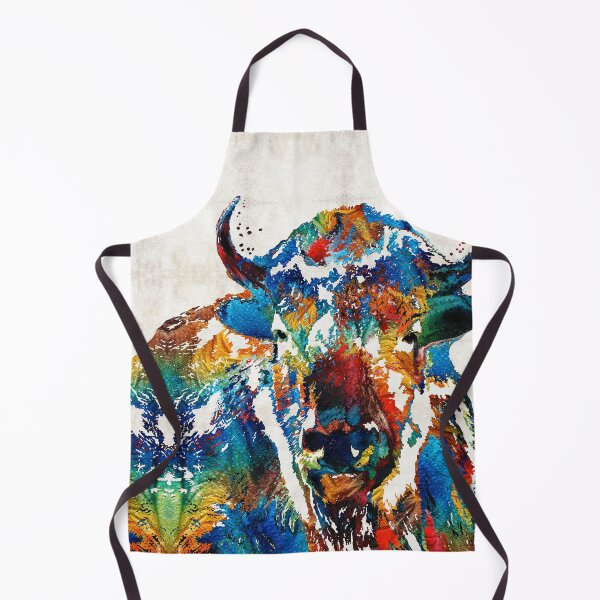 Item preview, Colorful Animal Art Sacred Buffalo 2 designed and sold by Sharon Cummings Art.