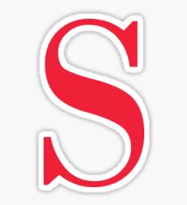 Pink Serif S Sticker