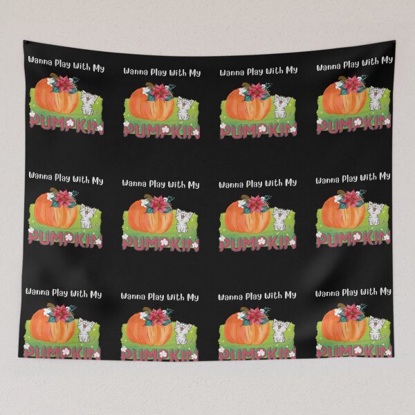 Item preview, Wanna Play With My Pumpkin (Kitten and Pumpkin) designed and sold by SimplyMe-Plus.