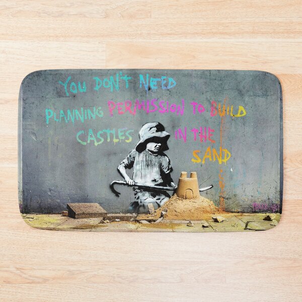 Item preview, Castles In The Sand - Colorful Street Art Banksy Quote  designed and sold by WE-ARE-BANKSY.