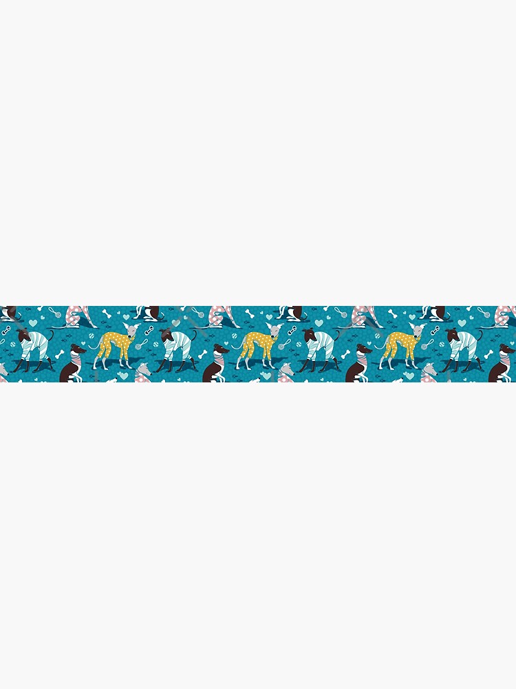 Greyhounds dogwalk // turquoise background by SelmaCardoso