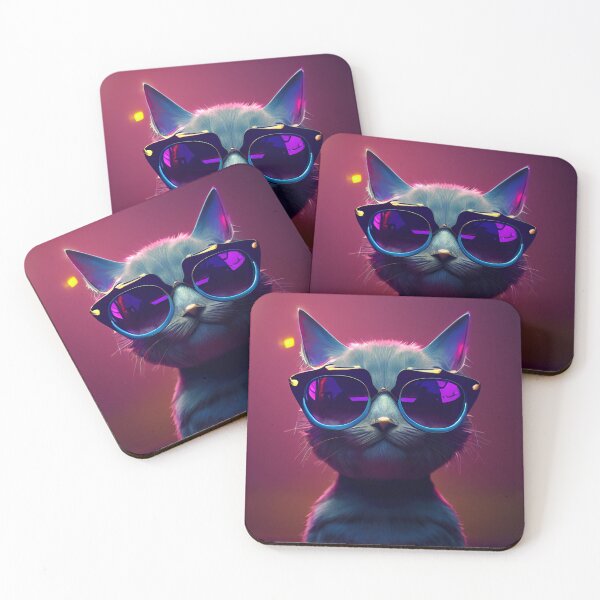 Item preview, Super cool chilled cat wearing sunglasses designed and sold by Elflena.