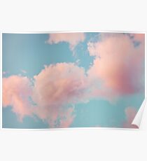 Rosa Wolken Poster