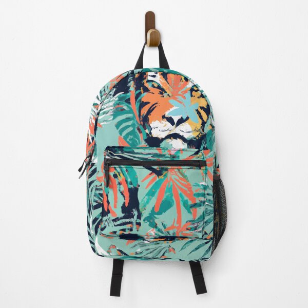 Item preview, Tropical jungle tiger retro colorful screen print style designed and sold by ParrotPartyArt.