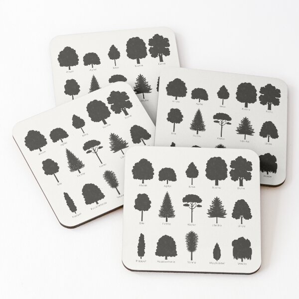 Item preview, Native tree species, tree silhouettes or species chart / infographic (German) designed and sold by Iris Luckhaus.