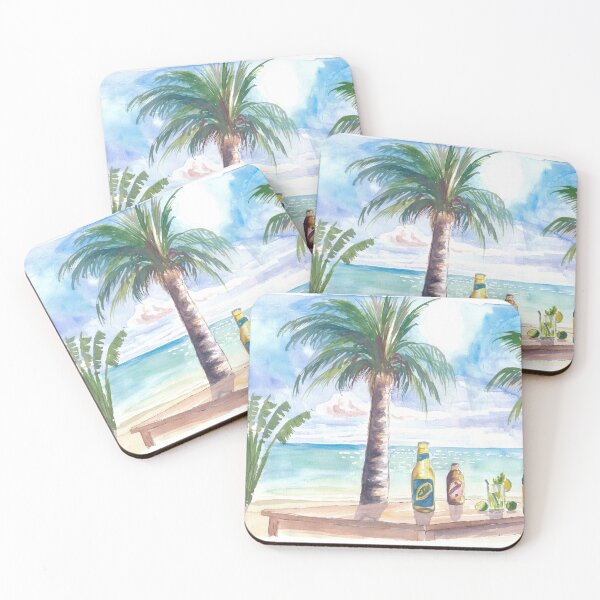 Item preview, Caribbean Chillings with Drinks, Seaview and Travellers Palm designed and sold by artshop77.