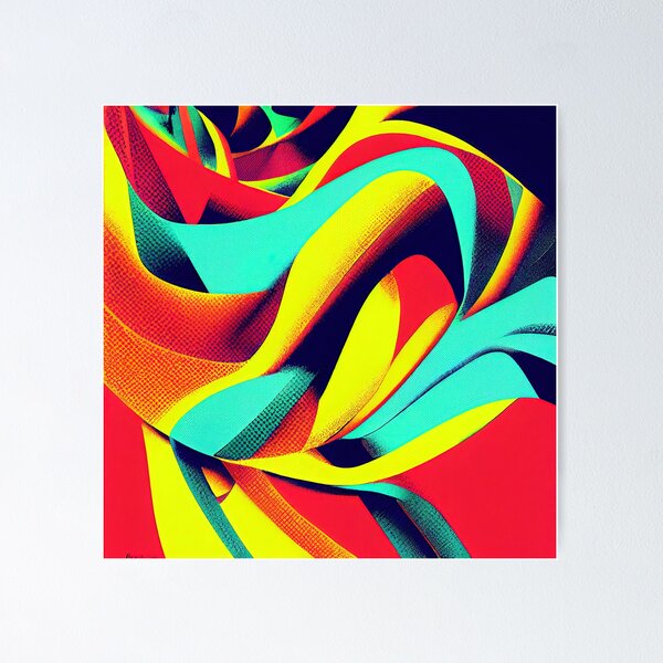 Item preview, Pop Art abstract and colorful graphic designed and sold by artofbelletz.