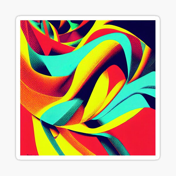 Item preview, Pop Art abstract and colorful graphic designed and sold by artofbelletz.