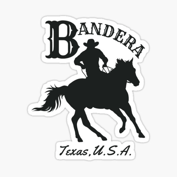 Artikel-Vorschau von Bandera Texas USA Cowboy – Schwarz, designt und verkauft von WesternLocales.