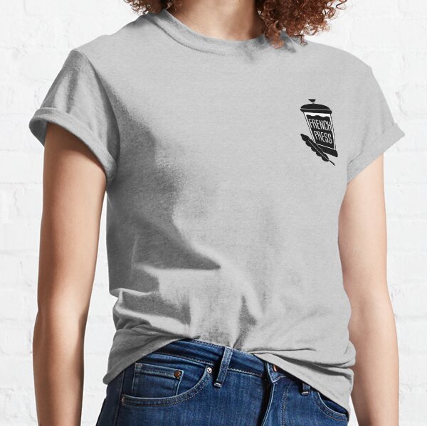 French Press Logo, Small Design, Heather Gray Classic T-Shirt