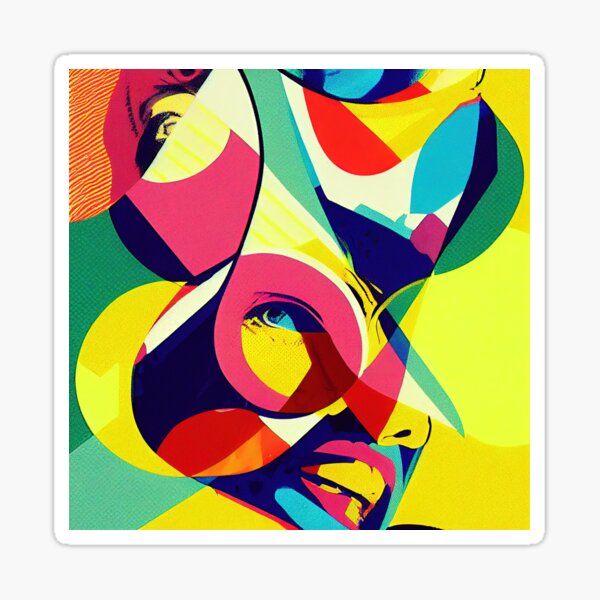 Item preview, Pop Art abstract and colorful graphic designed and sold by artofbelletz.