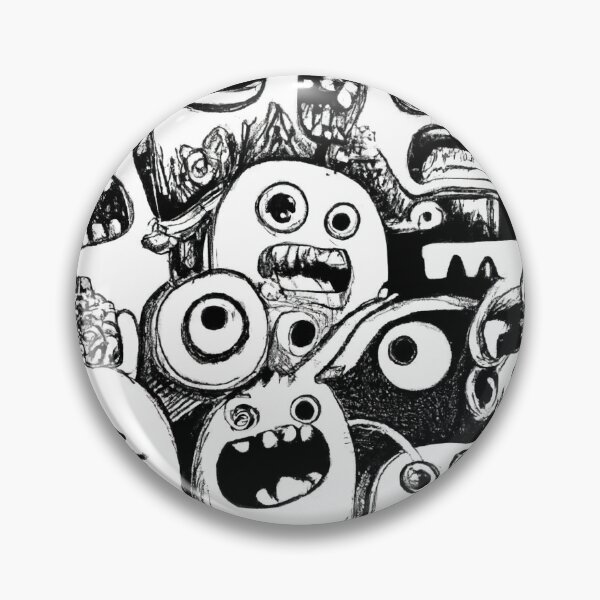 Item preview, Doodle Monsters Mashup Collage - AI Generated Art designed and sold by Vault256.