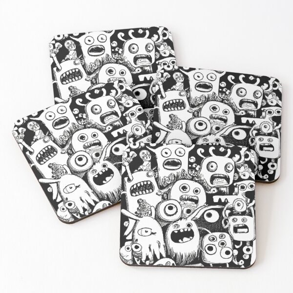 Item preview, Doodle Monsters Mashup Collage - AI Generated Art designed and sold by Vault256.