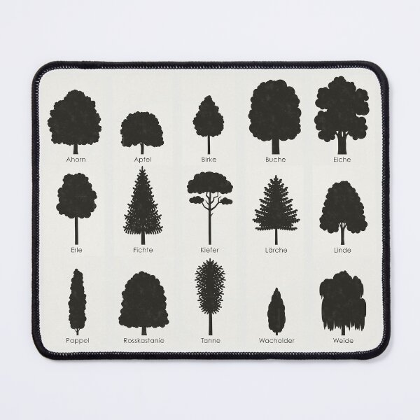 Item preview, Native tree species, tree silhouettes or species chart / infographic (German) designed and sold by Iris Luckhaus.