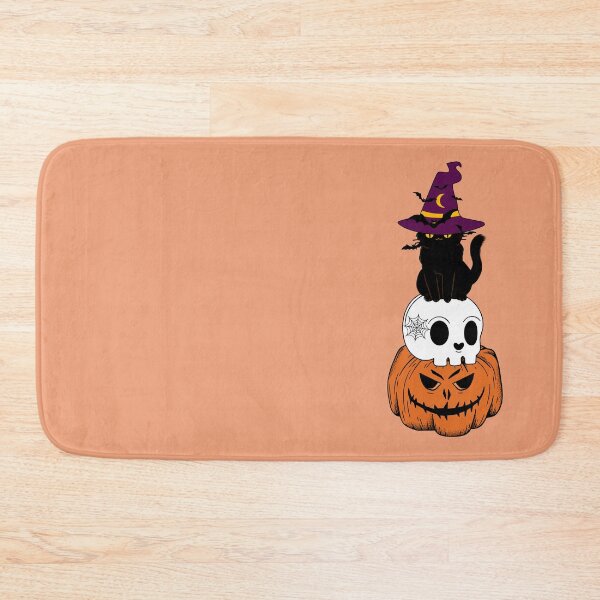 Item preview, Halloween Vibes Cat Skull and Pumpkin Head designed and sold by humnoo.