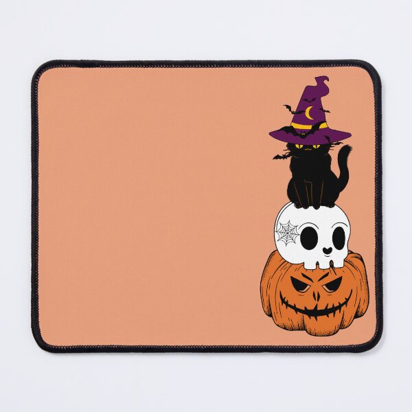 Item preview, Halloween Vibes Cat Skull and Pumpkin Head designed and sold by humnoo.