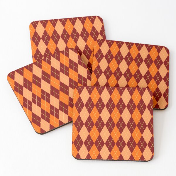 Item preview, Orange Fall Argyle Pattern designed and sold by Arianna Khalil.