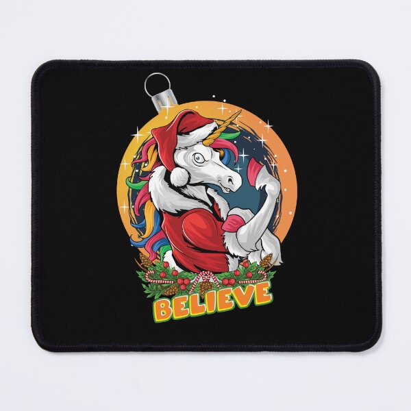 Item preview, Hipster Unicorn Santa - I Believe designed and sold by AwakenedSoul.