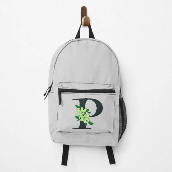 Item preview, Green floral P monogram designed and sold by Coffee Lifestyle.