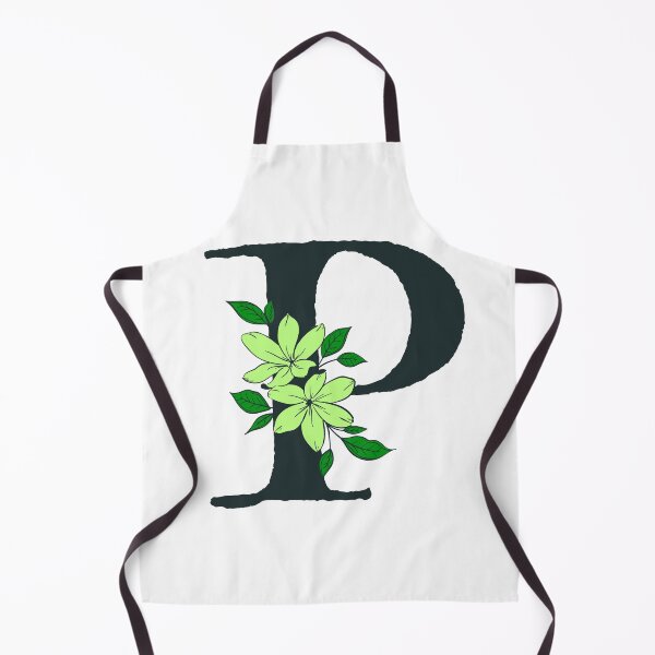 Item preview, Green floral P monogram designed and sold by Coffee Lifestyle.