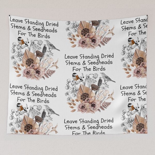 Item preview, Leave Dried Stems For Birds Illustration Design  designed and sold by EarthArtDesigns.