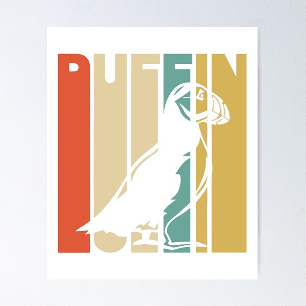 Item preview, Vintage Style Puffin Silhouette Shirt designed and sold by joanx1114.