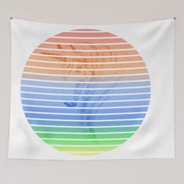 Item preview, An image of a unicorn horse appearing in a circle of lines designed and sold by Bigrow.