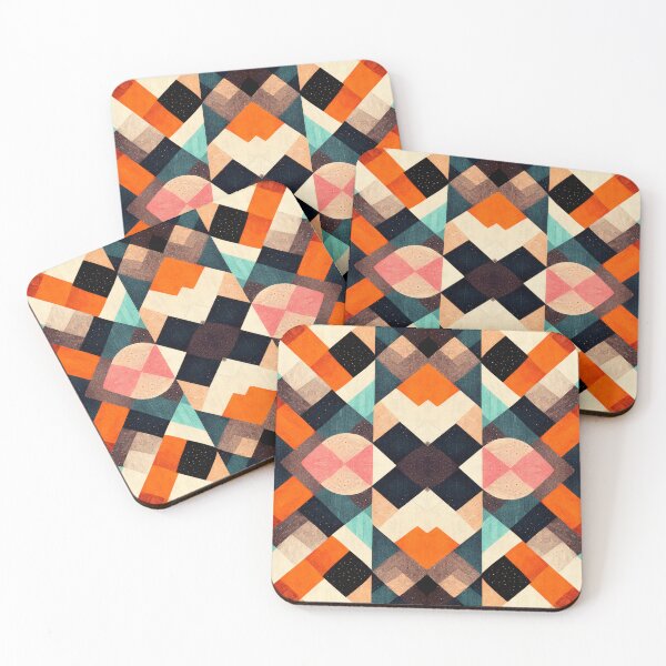 Item preview, Space of squares in earth colors day and night designed and sold by guillediaz.