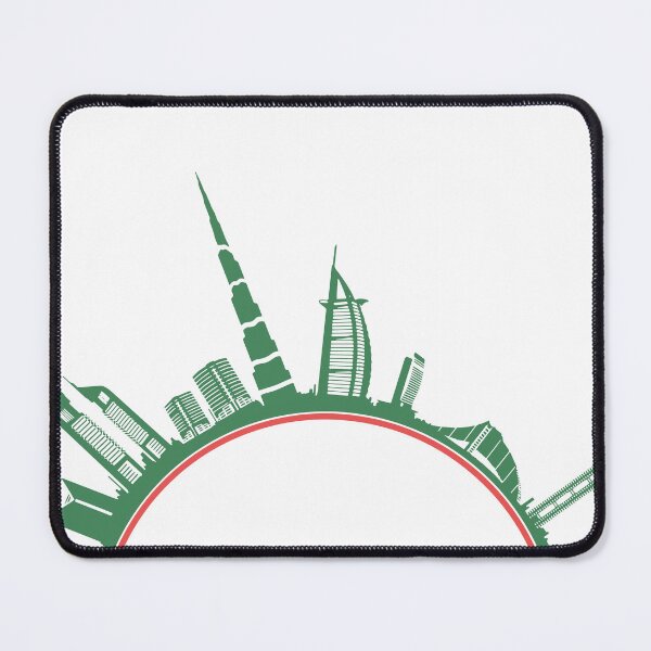 Item preview, Dubai Skyline in Green and Red designed and sold by RED by Arcanum Studio.