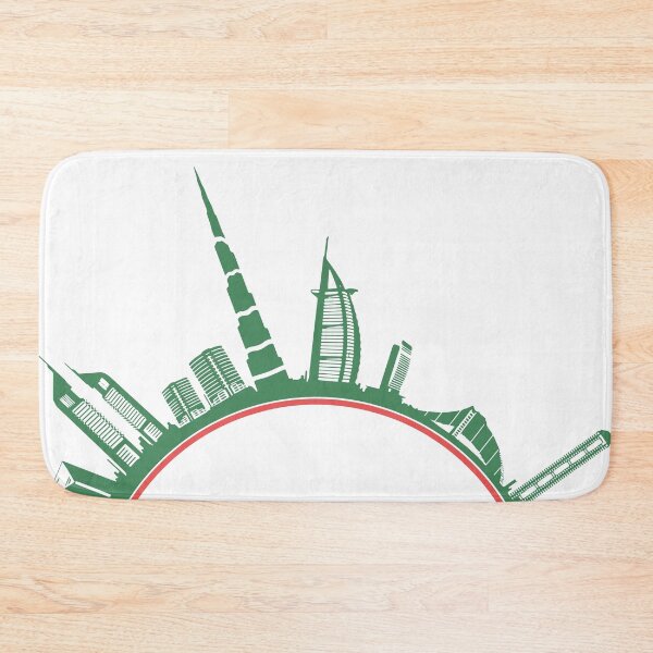 Item preview, Dubai Skyline in Green and Red designed and sold by RED by Arcanum Studio.