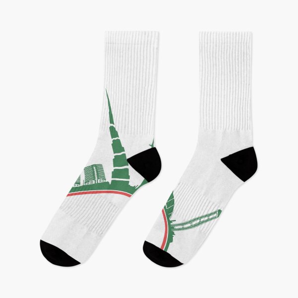 Item preview, Dubai Skyline in Green and Red designed and sold by RED by Arcanum Studio.