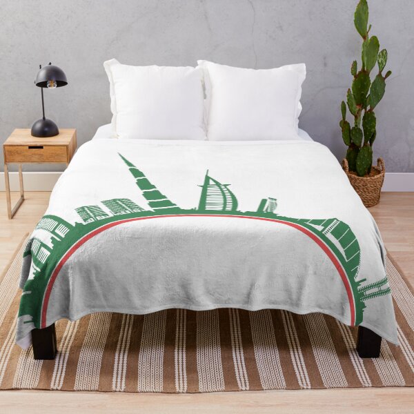 Item preview, Dubai Skyline in Green and Red designed and sold by RED by Arcanum Studio.