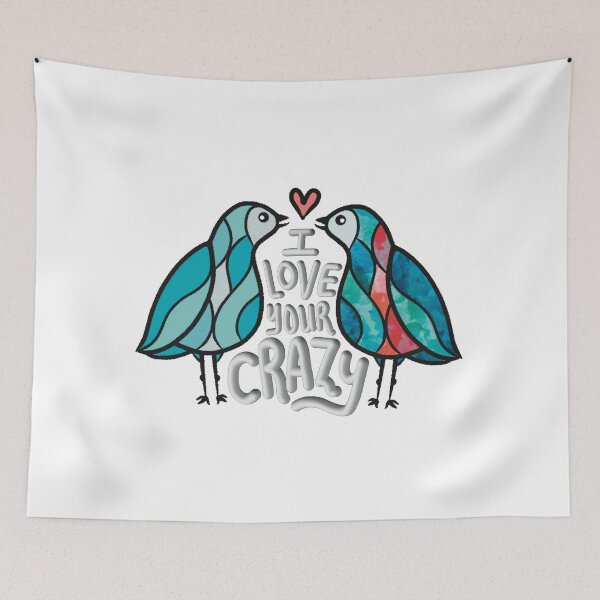Item preview, Love Your Crazy - Fun and fresh digitally illustrated graphic design - Hand-drawn art perfect for stickers and mugs, legging, notebooks, t-shirts, greeting cards, socks, hoodies, pillows and more designed and sold by cherdoodles.