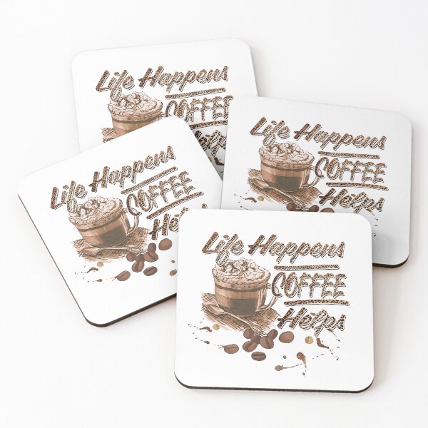 Item preview, Life Happens Coffee Helps designed and sold by HappyLifeCreate.