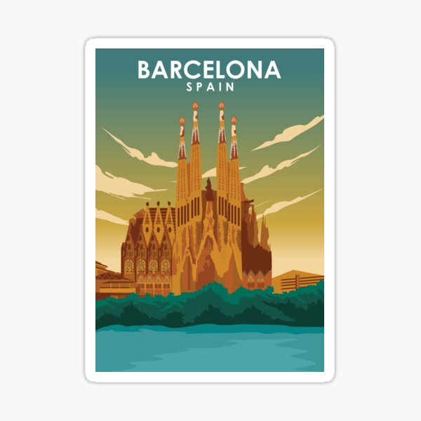 Item preview, Barcelona Spain Cathedral Travel Poster designed and sold by Stadify.