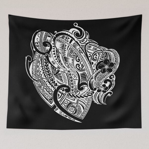 Item preview, Vintage Hawaiian White Overlay Tribal Designs 3430 designed and sold by sunnthreads.