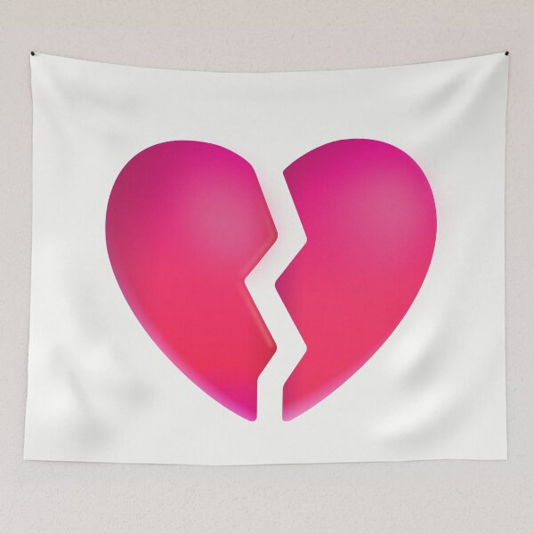 Item preview, Broken heart emoji - optimized designed and sold by abroadDesigns.