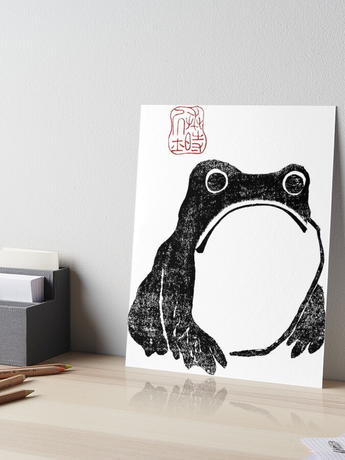 Unimpressed Frog by Matsumoto Hoji Art Board Print for Sale by elhubert
