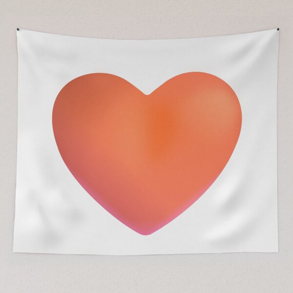 Item preview, Orange Heart Emoji - Large designed and sold by abroadDesigns.