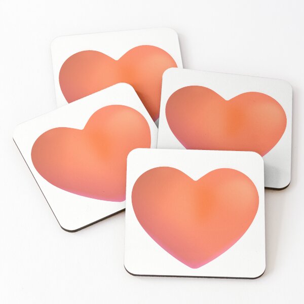 Item preview, Orange Heart Emoji - optimized designed and sold by abroadDesigns.