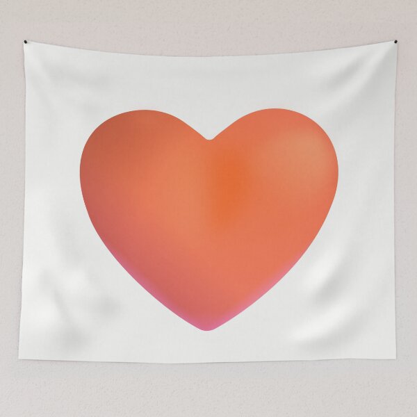 Item preview, Orange Heart Emoji - optimized designed and sold by abroadDesigns.
