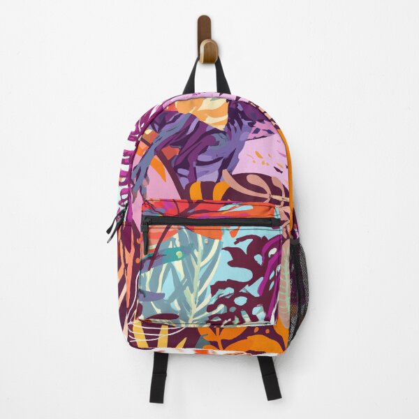 Item preview, Dinosaurs in the jungle bright colorful screen print modern design  designed and sold by ParrotPartyArt.