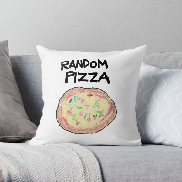 Random Pizza Throw Pillow