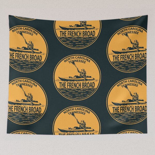 Item preview, The French Broad River Kayaking Badge designed and sold by KrisSidDesigns.