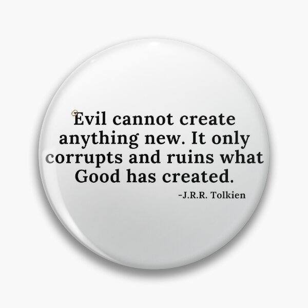 Item preview, Evil Cannot Create Anything New- Quote - Black Text designed and sold by TheKnightWriter.