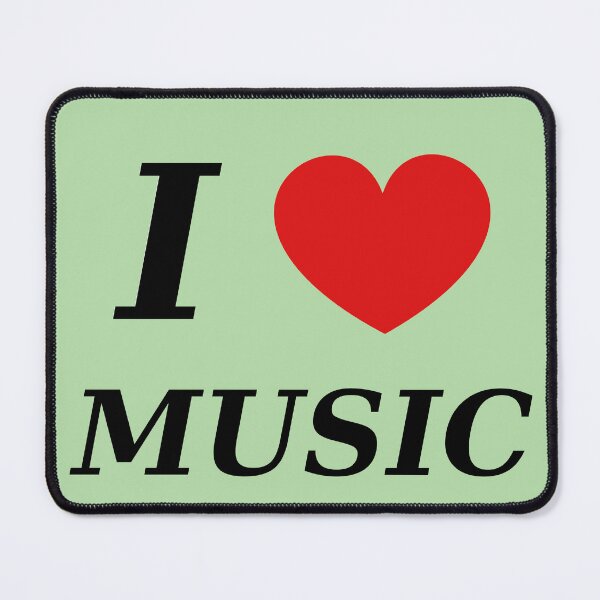 Item preview, I love Music - I Heart Music - Black Lettering designed and sold by Grepthor.