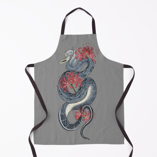 Item preview, Vietnamese Blue Beauty Snake with Red Spider Lilies designed and sold by Paige Penrose.